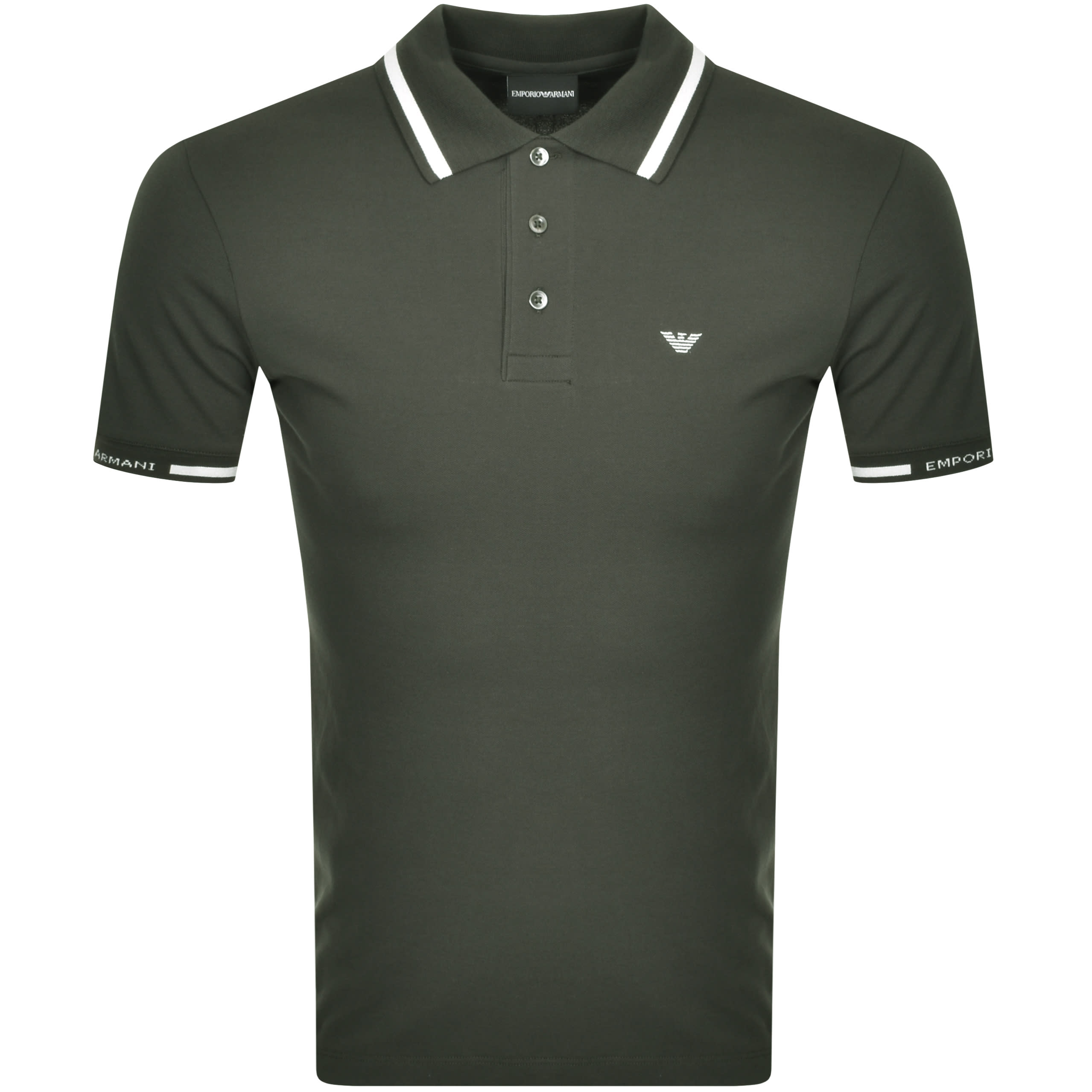 Alternative Image for ProductEmporio Armani Short Sleeved Polo T Shirt Green1